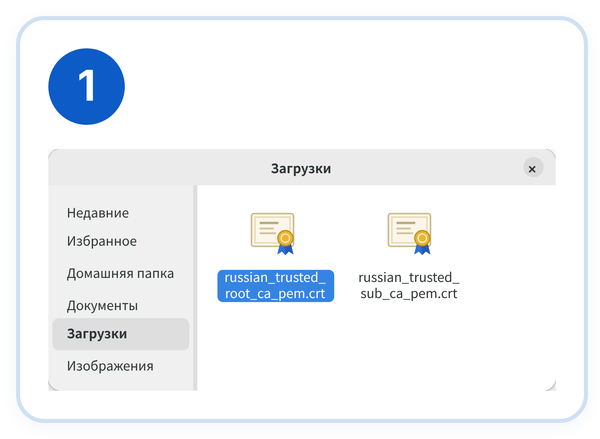 Скачивание сертификатов